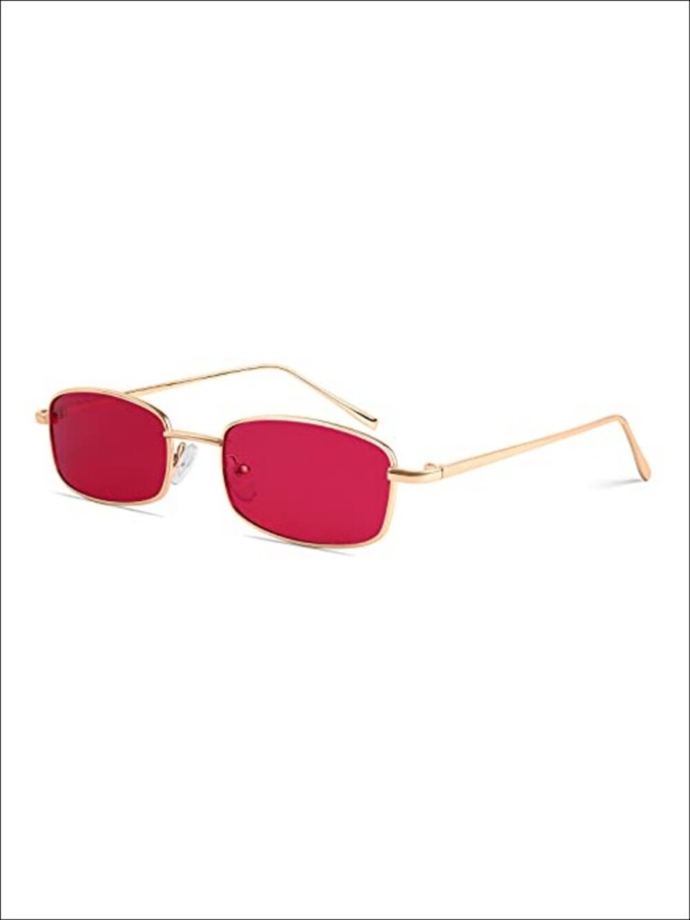Vintage Small Rectangle Sunglasses Retro Square Metal Frame UV400 Full Frame